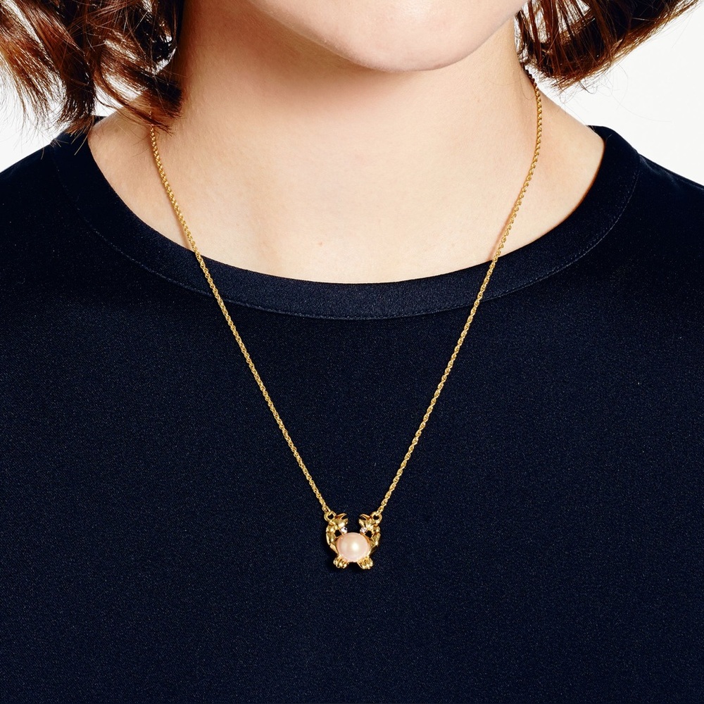 Kate spade gold crab necklace